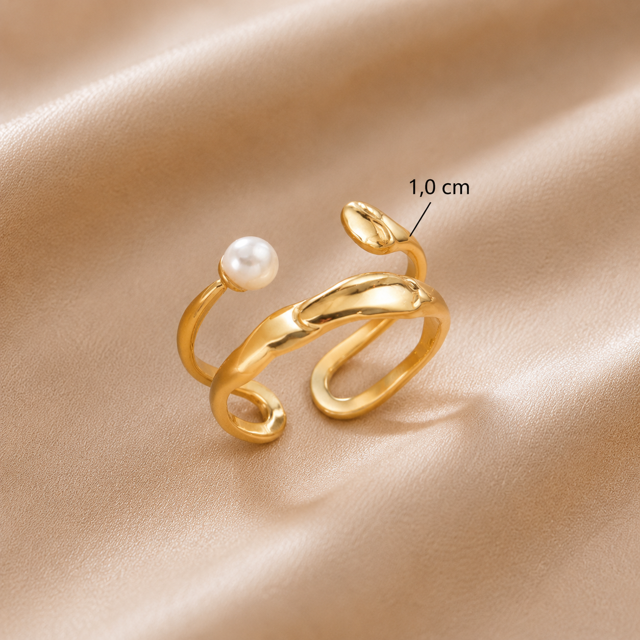 Anillo Ajustable Trama Perla
