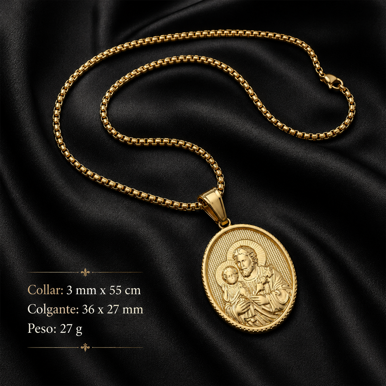 Cadena Rolo Medalla San Jóse