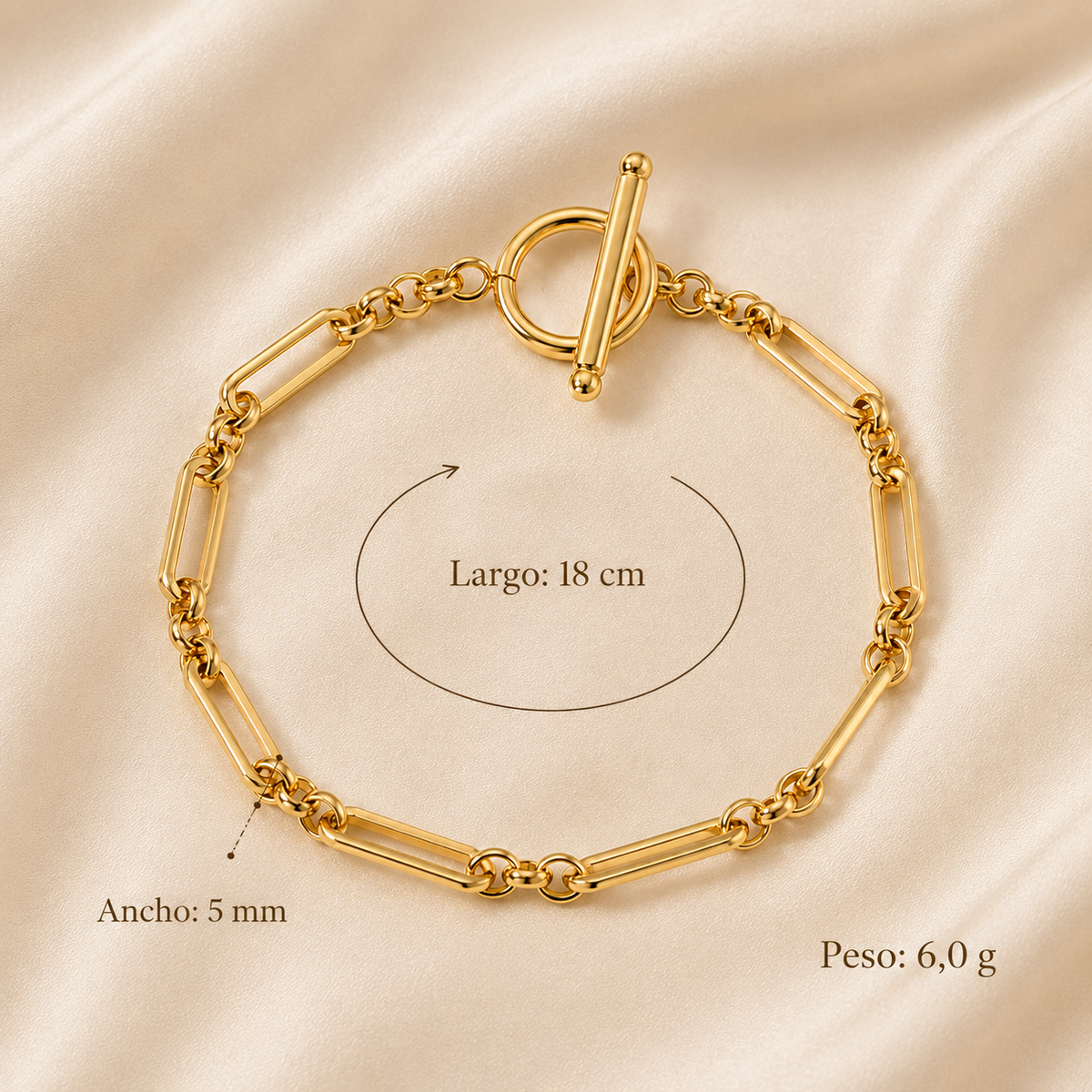 Pulsera Eslabones Toggle