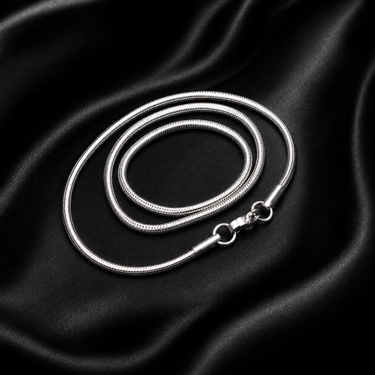 Cadena Snake Plateada
