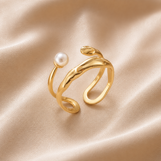 Anillo Ajustable Trama Perla