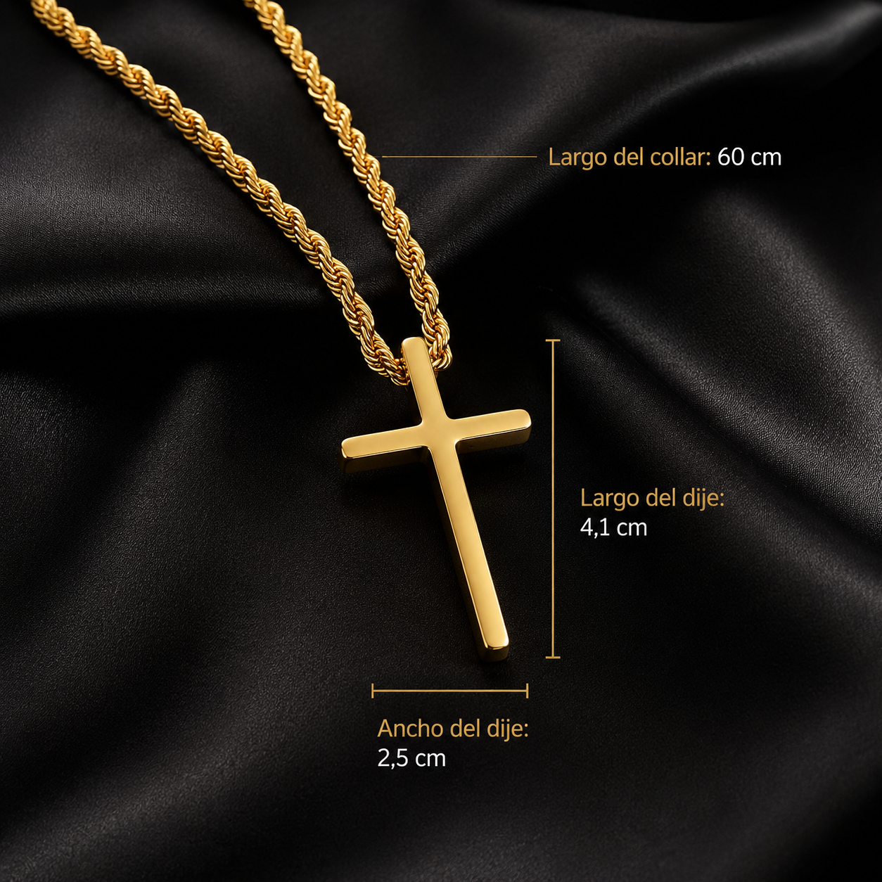 Cadena y Cruz Oro