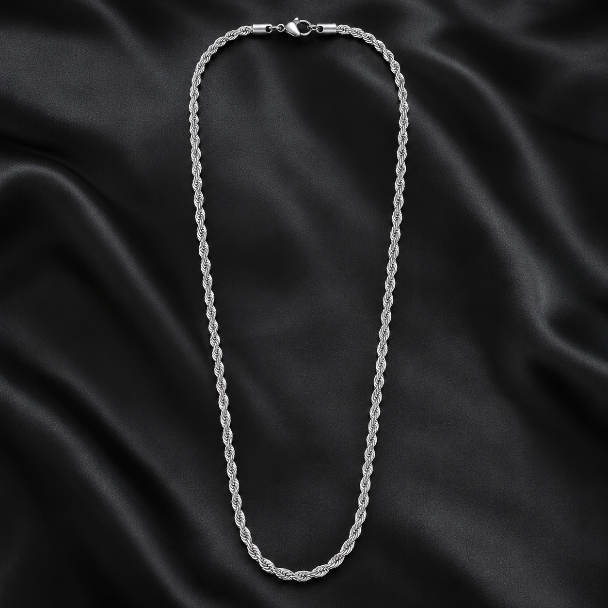 Cadena Rope Plata 4mm