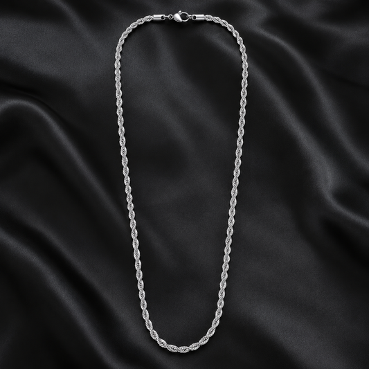 Cadena Rope Plata 4x60 mm.