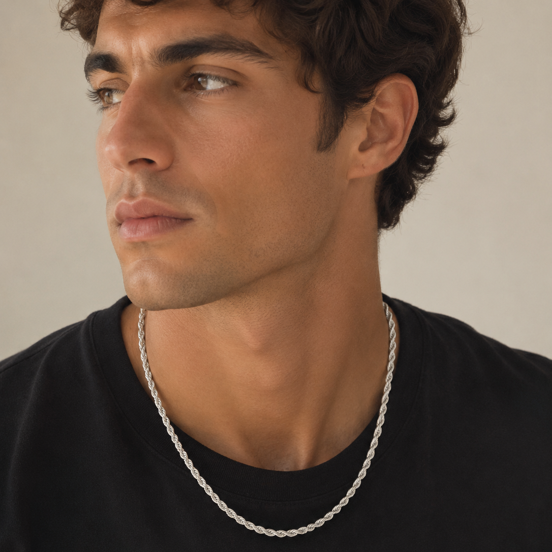 Cadena Retorcida Hombre 3mm