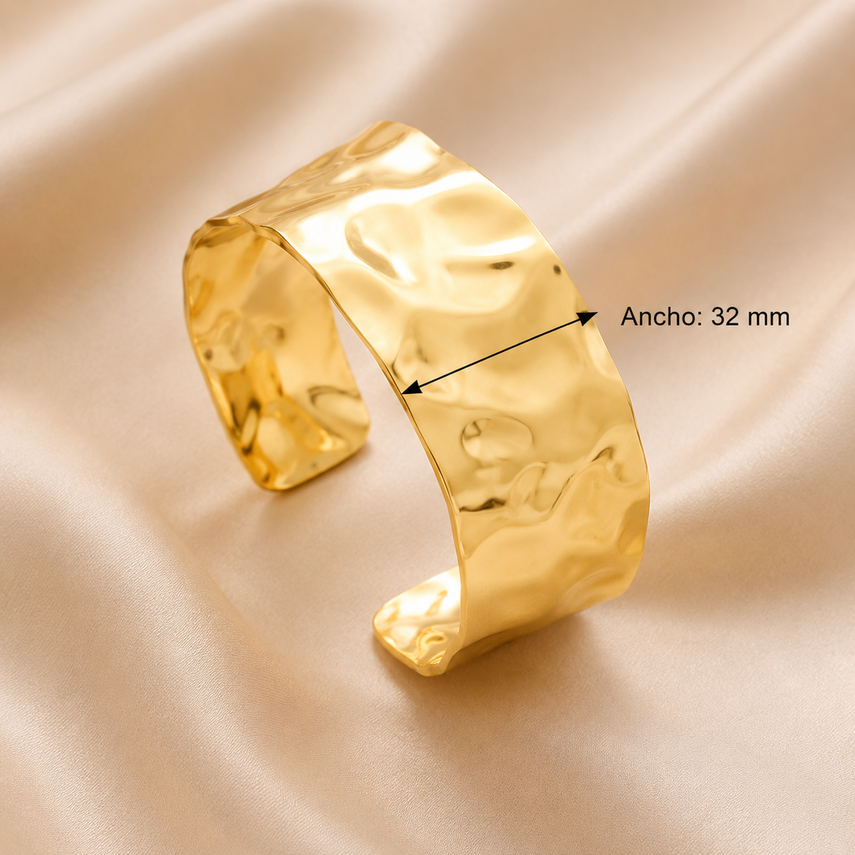 Brazalete Martillado Ancho