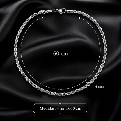 Cadena Rope Plata 4mm
