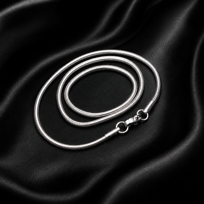 Cadena Snake Plateada