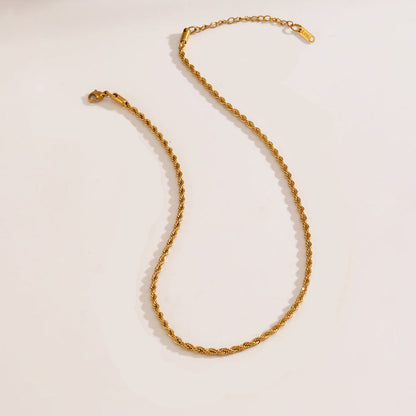 Cadena clásica retorcida mujer 2mm oro