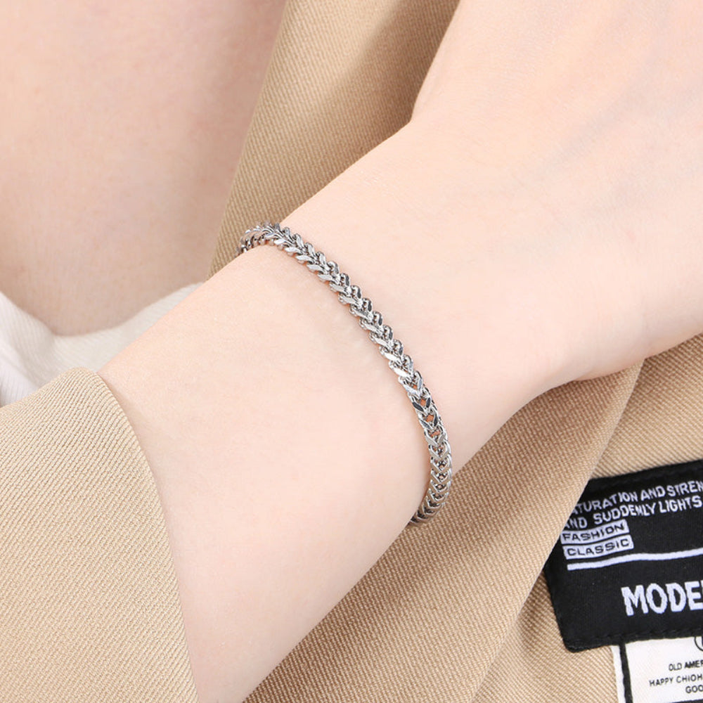 Pulsera fina de eslabón spiga UNISEX