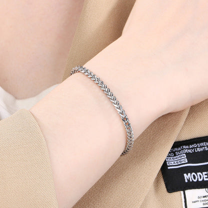 Pulsera fina de eslabón spiga UNISEX
