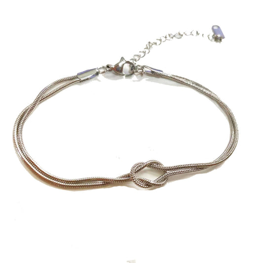 Pulsera con nudo plata