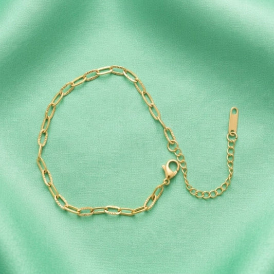 Pulsera de eslabones diamantados