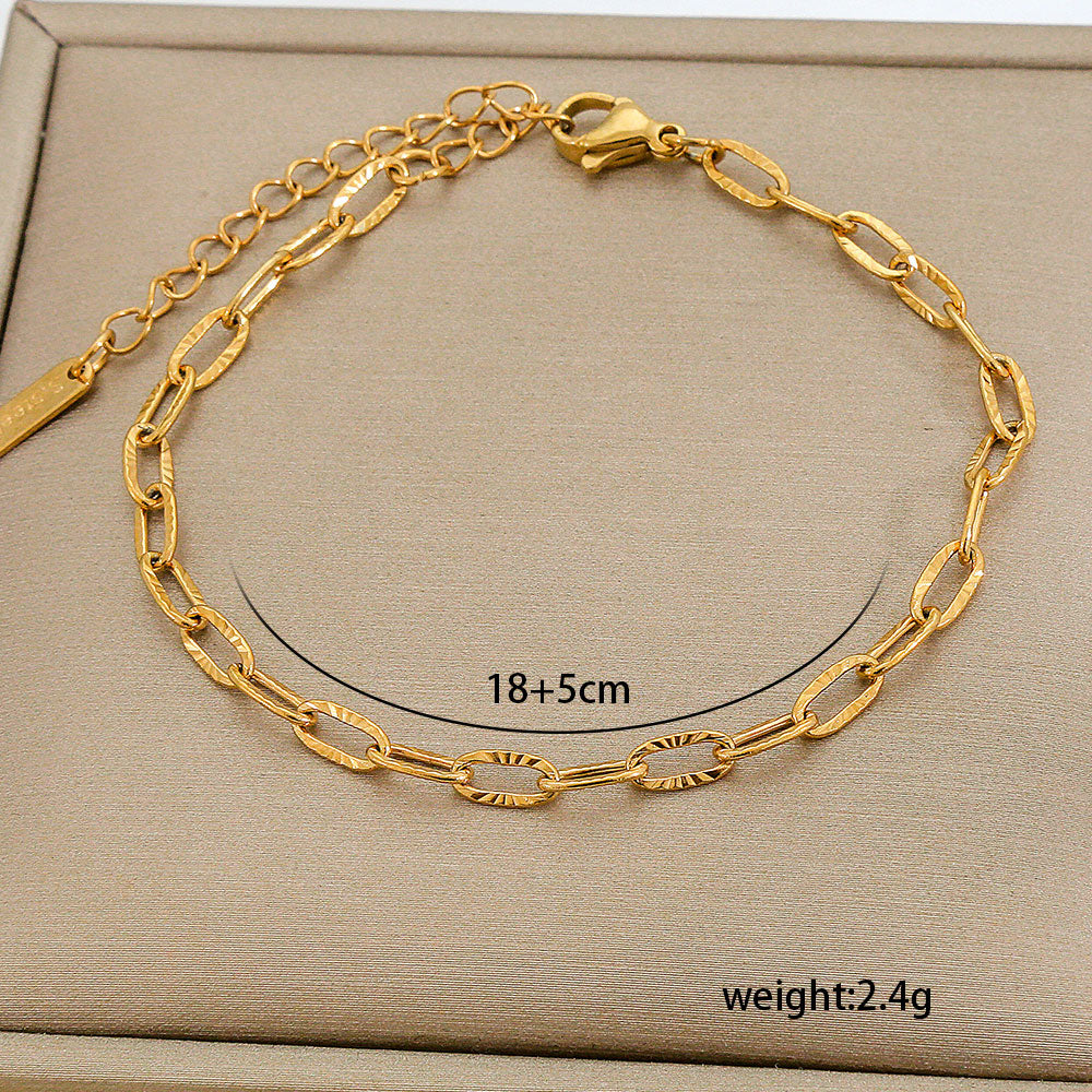 Pulsera de eslabones diamantados