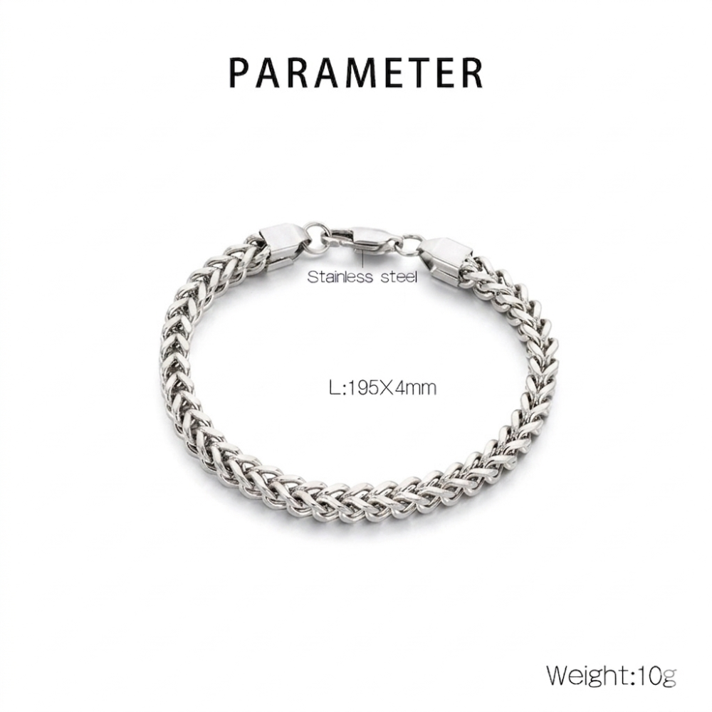 Pulsera fina de eslabón spiga UNISEX