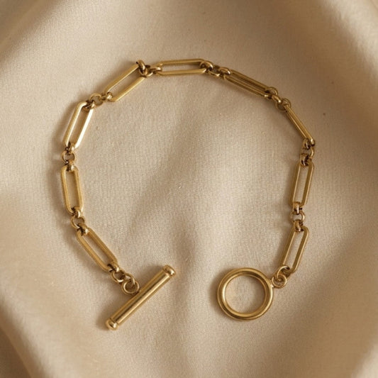 Pulsera de cadena con cierre toggle